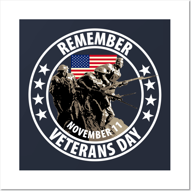 Remember Veterans Day Wall Art by cartogram